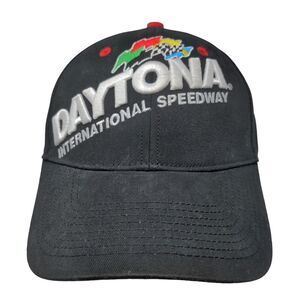 ISC Men's Strapback Hat Black OSFM Embroidered Daytona International Speedway